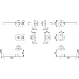 ALU KLJUKA ZA VRATA HOPPE LECCE Z ROZETO WC F49-F9-2