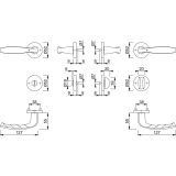 ALU KLJUKA ZA VRATA HOPPE NEW YORK Z ROZETO WC F9