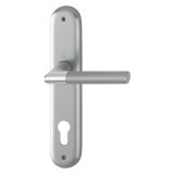 ALU KLJUKA ZA VRATA HOPPE LECCE S ŠČITOM CILINDER F49-F9-2