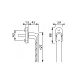 ALUMINIJASTA POLOLIVA ZA OKNO HOPPE HAMBURG F9016
