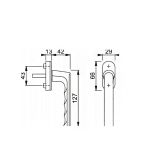 ALUMINIJASTA POLOLIVA ZA OKNO HOPPE HAMBURG F9714M