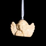 OKRASEK ZA JELKO GLOSSTYLE ANGEL 7 CM IMITACIJA LESA IZ KERAMIKE