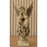 FIGURA, OKRASNA ANGEL BETON BARVA VIŠ 37 CM
