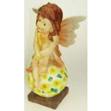 FIGURA, OKRASNA ANGEL NA KROGLI MIX BARV VIŠ 36 CM