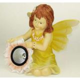 FIGURA, OKRASNA ANGEL SOLARNI MIX BARV VIŠ 25 CM