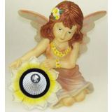 FIGURA, OKRASNA ANGEL SOLARNI MIX BARV VIŠ 25 CM