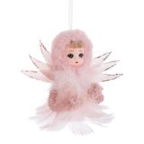 OKRASEK ZA NOVOLETNO JELKO - ANGELČEK, ROZA BARVE