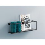 LESENA POLICA AQUARIUM ČRNA 600X80X120 MM