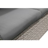 GARNITURA UMETNI RATAN BIVA AREZZO 2-DELNA, SIVA MIZA+KLOP