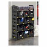 ARHIVSKI REGAL PVC, 80X32X115 CM ČRN S 15 ZABOJI