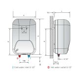 GRELNIK VODE, BOJLER, ELEKTRIČNI  ARISTON ARKS 5 U  EU  PODPULTNI, NIZKOTLAČNI