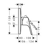 DODATNA OPREMA ZA PIPE FOCUS POKRIVNA PLOŠČA KROM BREZ PREKLOPA