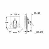 DODATNA OPREMA ZA PIPE GROHE EUROCUBE, ZA TUŠ PODOMET. POK. PLOŠČA S PREKLOPOM