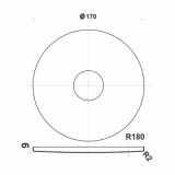 DODATNA OPREMA ZA PIPE UNITAS POKRIVNA PLOŠČA ZA TUŠ FRESH