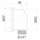 DODATNA OPREMA ZA PIPE UNITAS ZIDNJI PRIKLJUČEK ZA GIBL CEV PRESTIGE