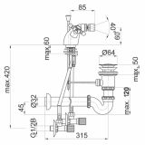 PIPA ZA BIDE UNITAS STIL, KROM ZLATA
