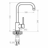 ARMATURA ZA KORITO ALVEUS STOJEČA 2 CEVI, OZ CHR