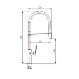 ARMATURA ZA POMIVALNO KORITO BLITZ K 1710 FLEX V ČRNI BARVI