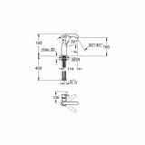 ARMATURA ZA UMIVALNIK GROHE ESSENCE NEW, STOJEČA ZGORNJI DEL SIFONA