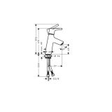 ARMATURA ZA UMIVALNIK HANSGROHE TALIS-S 80 ZGORNJI DEL SIFONA