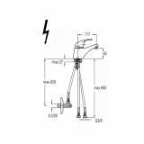 PIPA ZA UMIVALNIK UNITAS SIMPATY, STOJEČA