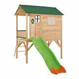 IGRALNA HIŠICA AMCA ARMELLE LESENA Z VERANDO, TOBOGAN 2.15 M