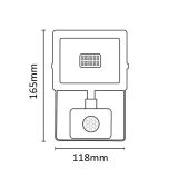 ASALITE LED REFLEKTOR 20W 6500K, 1600LM + SENZOR