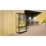 BALKONSKI RASTLINJAK VITAVIA POLIS 350 ESG, ČRNA KOLESA