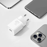 BASEUS ADAPTER HIŠNI POLNILEC 220V SUPER-SI QUICK CHARGE 20W VHOD TYPE C - ORIGINAL (EU BLISTER) BEL