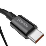 BASEUS PODATKOVNI KABEL CATYS-C011 SUPERIOR QC TYPE C NA TYPE C 100W 2M - ČRN
