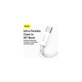 BASEUS POLNILNI KABEL CATYS-02 SUPERIOR QUICK CHARGE TYPE C 66W 1M - BEL