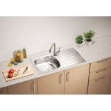 NERJAVNO POMIVALNO KORITO ALVEUS BASIC 170, NAT 780X435 MM IZTOK 88.9 MM