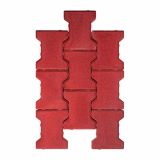 BETONSKI TLAKOVEC JARC H 20X16.5X6 CM BORDO RDEČ