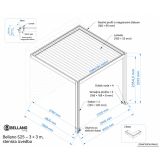BIOKLIMATSKA PERGOLA BELLANO MOTORIZIRANA 3X3 M - STENSKA