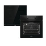 VGRADNA PEČICA + PLOŠČA GORENJE BLACK STEAM SET