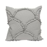 OKRASNI VZGLAVNIK DECORIS BLAZINA 45X45 V SIVI BARVI