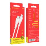 BOROFONE PODATKOVNI KABEL BX51 (FAST CHARGE) 3,0A 60W VHOD TYPE-C NA TYPE-C 1M, BEL