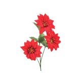 SVILENO CVETJE DAR BOŽIČNA ZVEZDA VEJICA 60CM, RDEČA