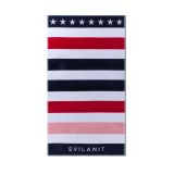 BRISAČA SVILANIT PLAŽNA RED STAR,100X180 RDEČA/BELA/MODRA