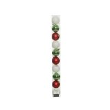BUNKA IZ UMETNE MASE DECORIS BELA/RDEČA/ZELENA V TUBI 10/1 FI 6 CM