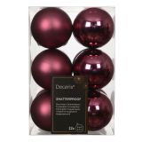 BUNKA IZ UMETNE MASE DECORIS FI 6 CM, TEMNO ROZA, 12/1 SIJOČA/MAT