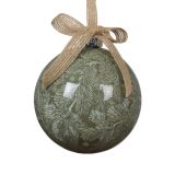 BUNKA IZ UMETNE MASE DECORIS FI 8 CM, BELA/ZELENA VOREC,SORTIRANO