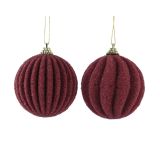 BUNKA IZ UMETNE MASE DECORIS FI 8 CM, MAROON VZOREC, SORTIRANO