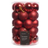 BUNKA IZ UMETNE MASE DECORIS FI 8 CM, RDEČA, 34/1 SIJOČA/MAT/BLEŠČICE