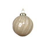BUNKA IZ UMETNE MASE DECORIS FI 8 CM, ZLATA/BEŽ VZOREC, SORTIRANO