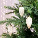 BUNKA IZ UMETNE MASE DECORIS STORŽ, 8 CM, BELO ZLAT 6/1
