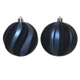 BUNKA IZ UMETNE MASE DECORIS TEMNO MODRA Z DEKORJEM FI 8 CM SORT