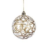 BUNKA IZ UMETNE MASE GLOSSTYLE 80 MM 6 KOS TRANSPARENT ZLATE