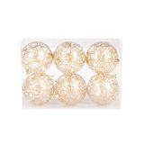 BUNKA IZ UMETNE MASE GLOSSTYLE 80 MM 6 KOS TRANSPARENT ZLATE