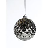 BUNKA IZ UMETNE MASE GLOSSTYLE DEKOR 8 CM SREBRNA SORTIRANO